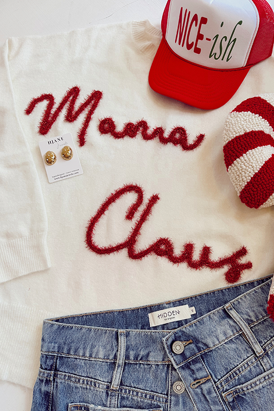 Mama Claus Cream Sweater