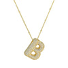 18K Gold Bubble Initial Necklace