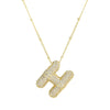 18K Gold Bubble Initial Necklace