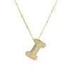 18K Gold Bubble Initial Necklace