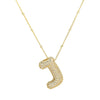 18K Gold Bubble Initial Necklace