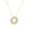 18K Gold Bubble Initial Necklace