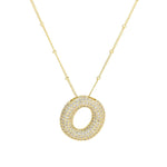 18K Gold Bubble Initial Necklace