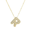 18K Gold Bubble Initial Necklace