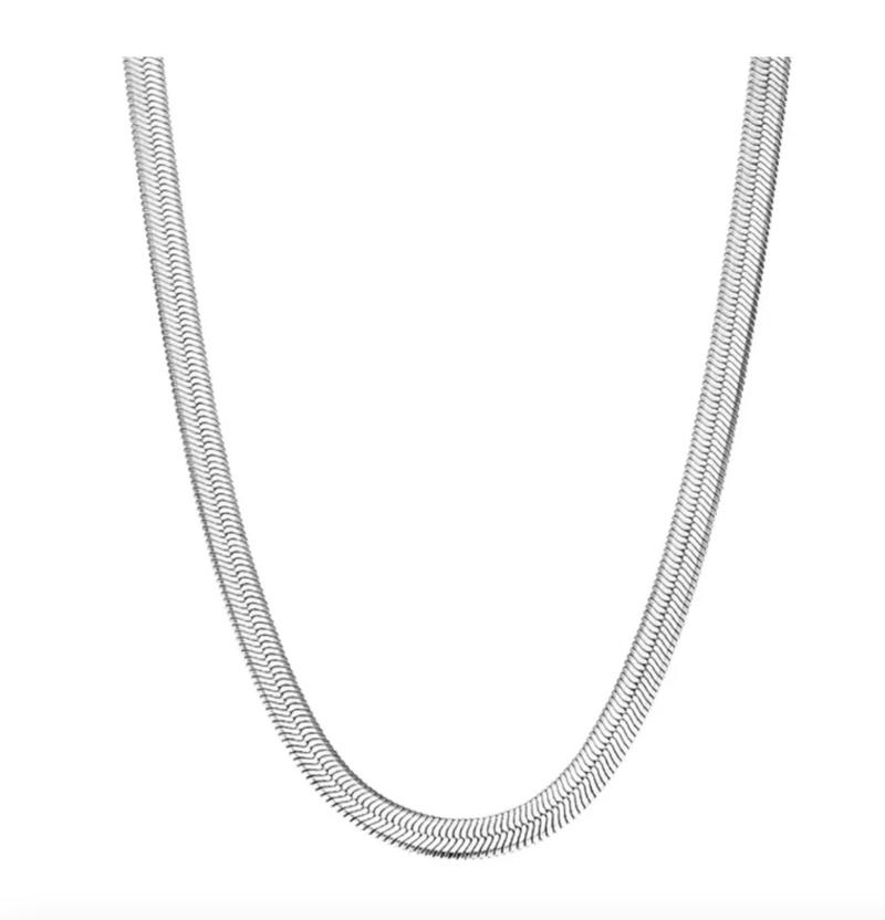 HJane Jewels: Silver Herringbone Necklace