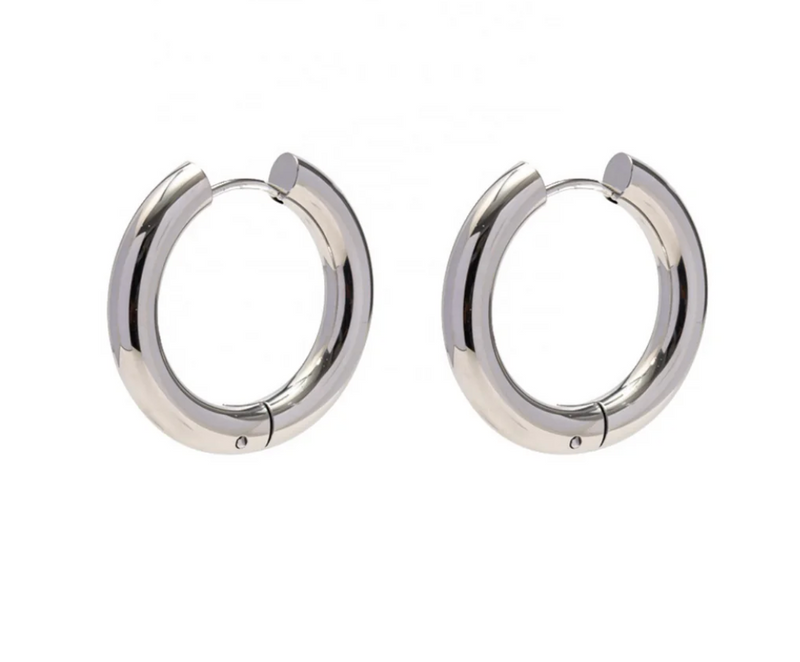 HJane Jewels: Silver Huggie Hoops