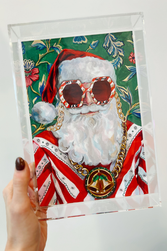 Swanky Santa Acrylic Tray