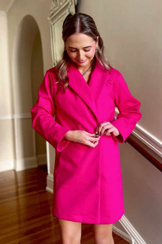 Snowfall Coat -Fuchsia