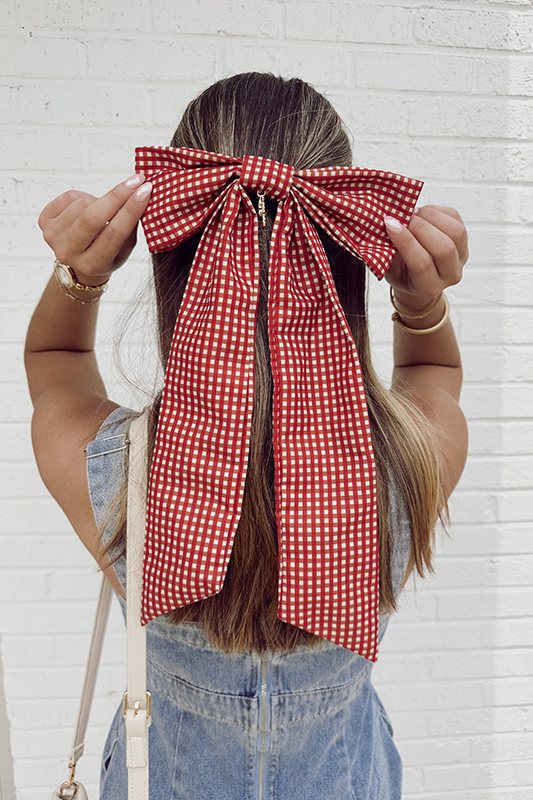 Jumbo Plaid Bow