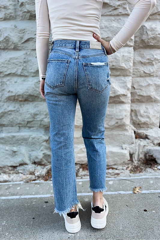 Pistola: Cassie Super High Rise Straight Crop - Era Vintage