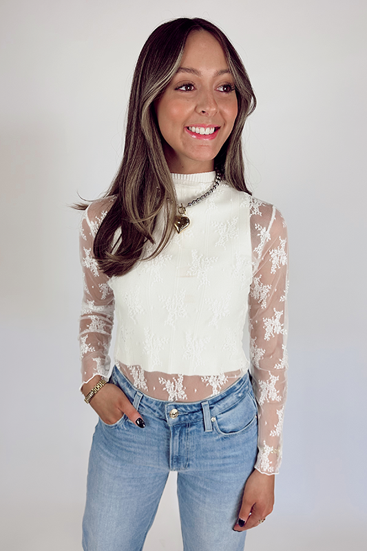 Waverly Lace Top -White