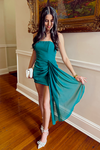 Emerald Gaze Wrap Dress