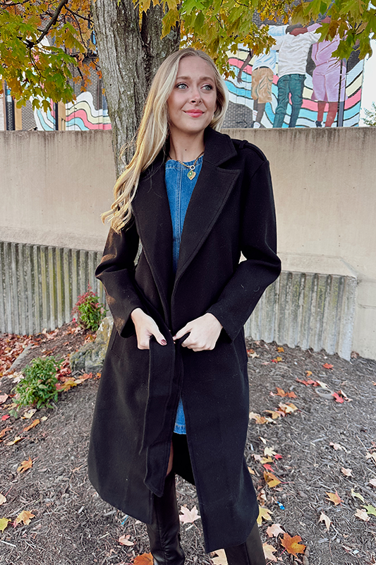 Central Park Trench Coat -Black